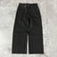Wide Leg Pinstripe Selvedge Jeans for Men
