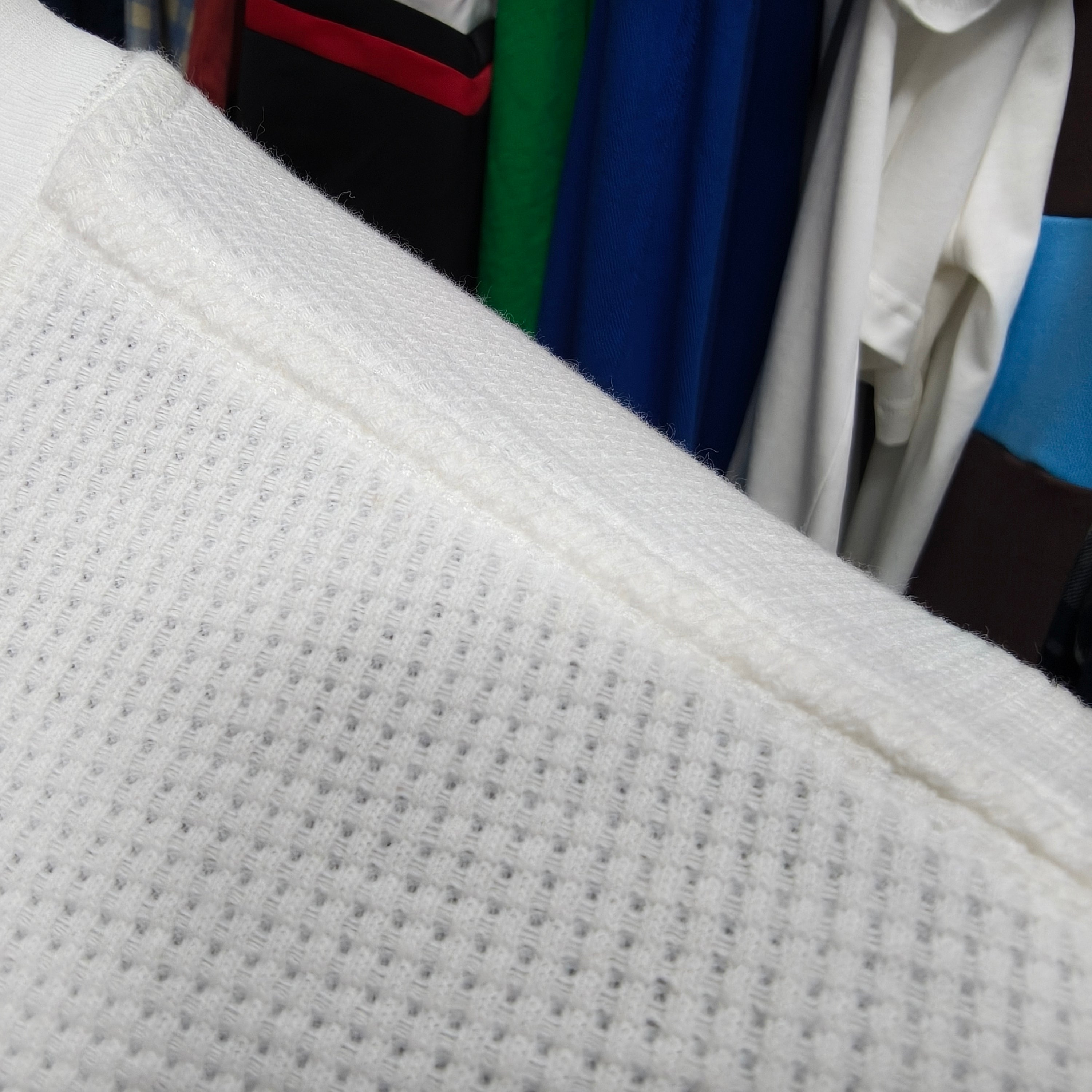 Boxy Fit Waffle Henley Short Sleeve T-shirt for Men