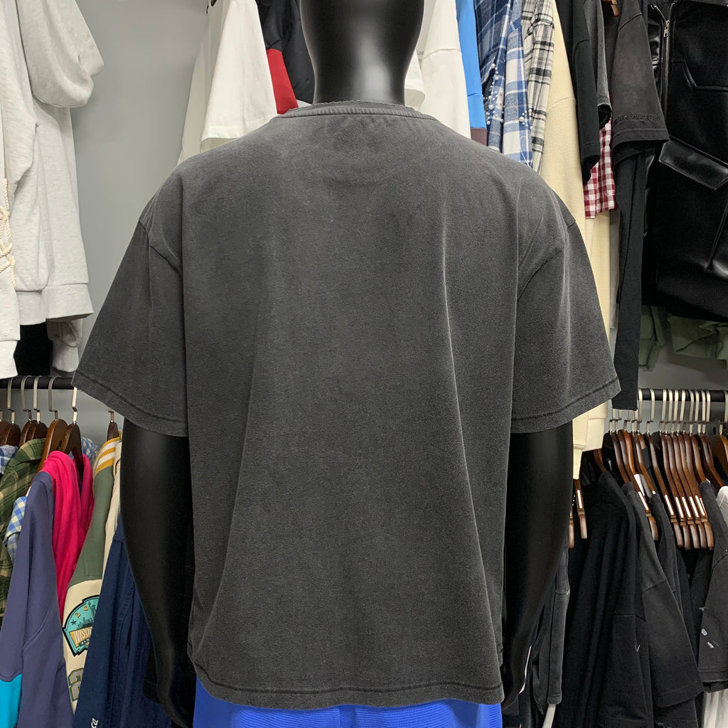 Vintage Washed Black T-shirt with Single Stitching
