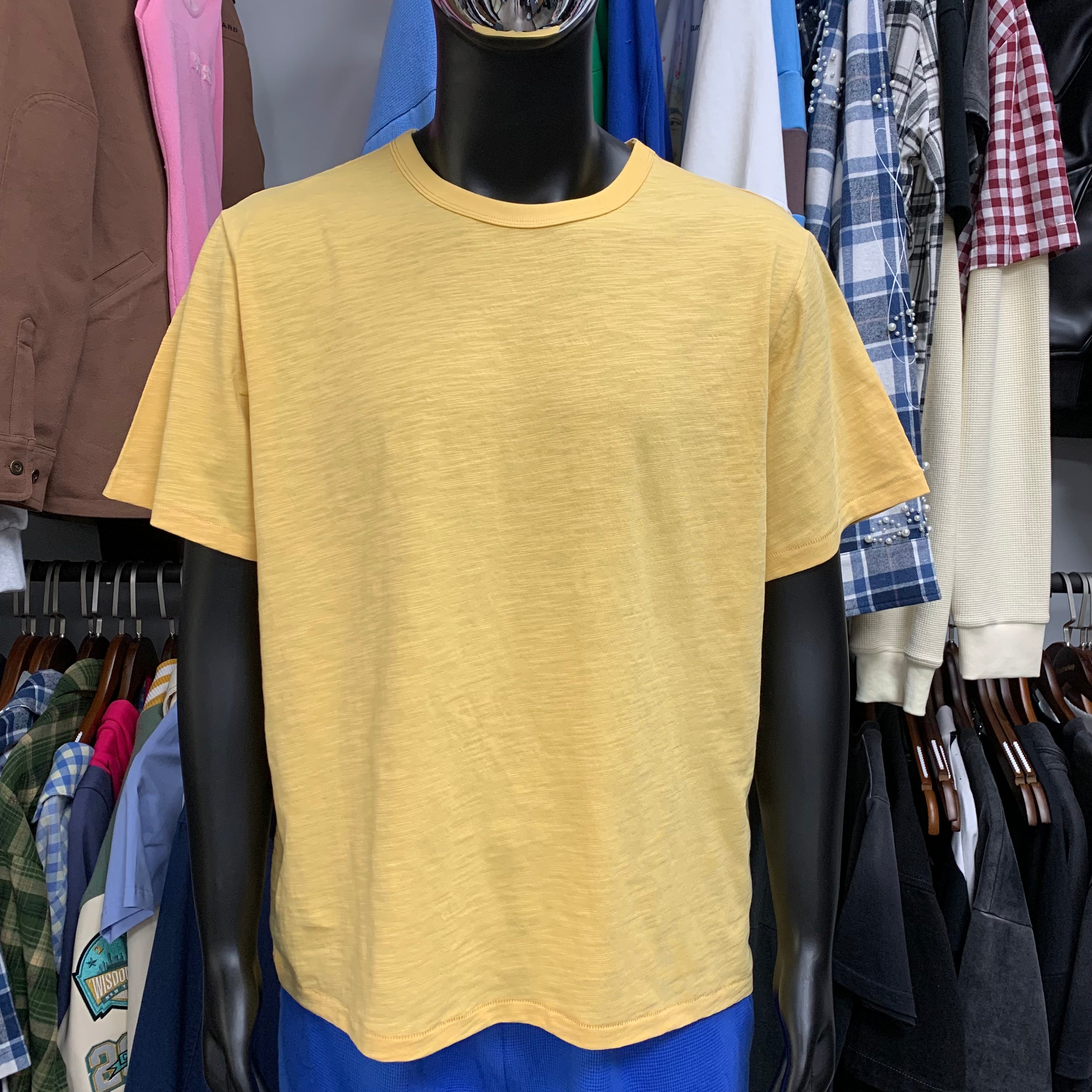 Yellow Slub Cotton T-shirt