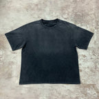 Vintage Washed Black T-shirt with Single Stitching