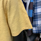 Yellow Slub Cotton T-shirt