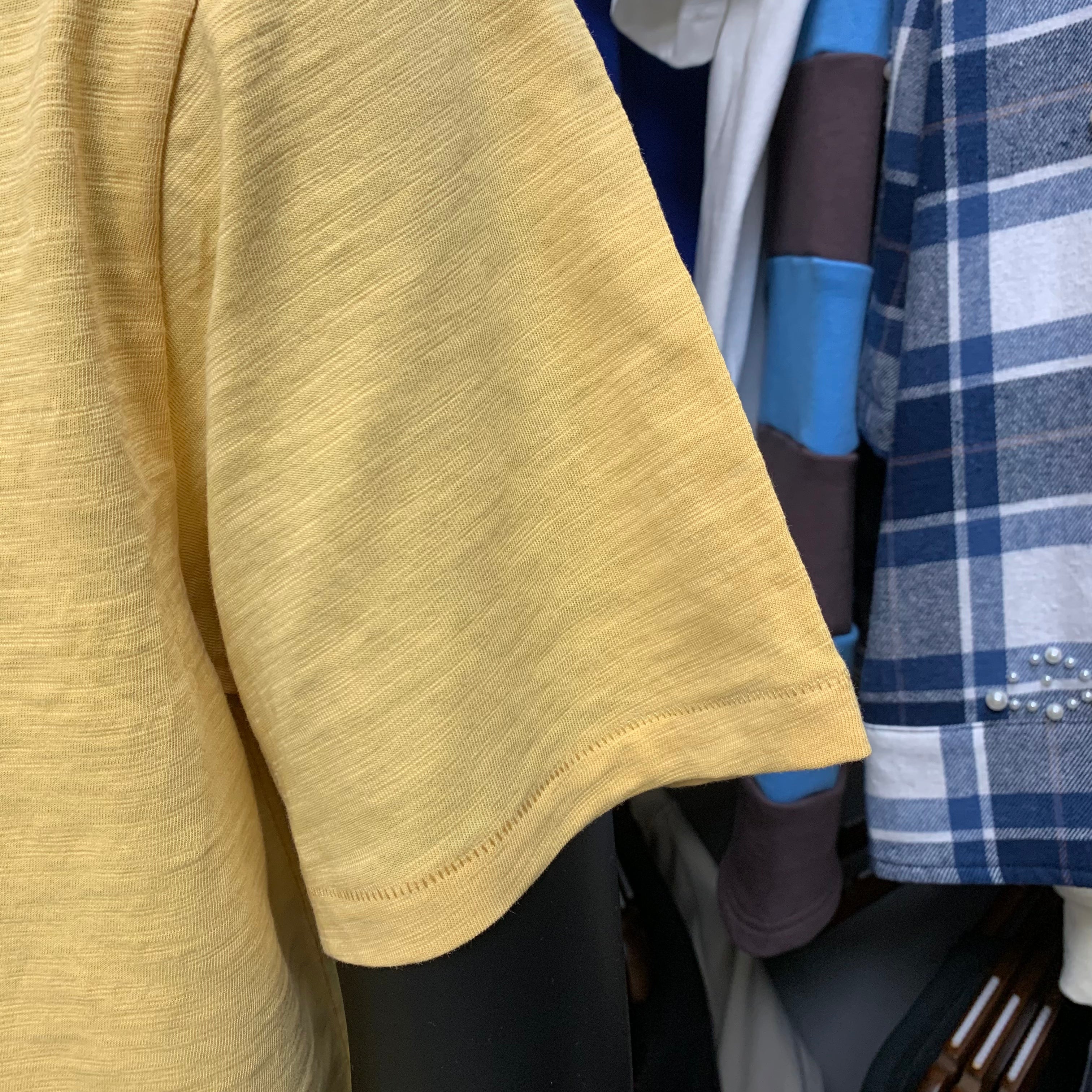 Yellow Slub Cotton T-shirt