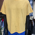 Yellow Slub Cotton T-shirt