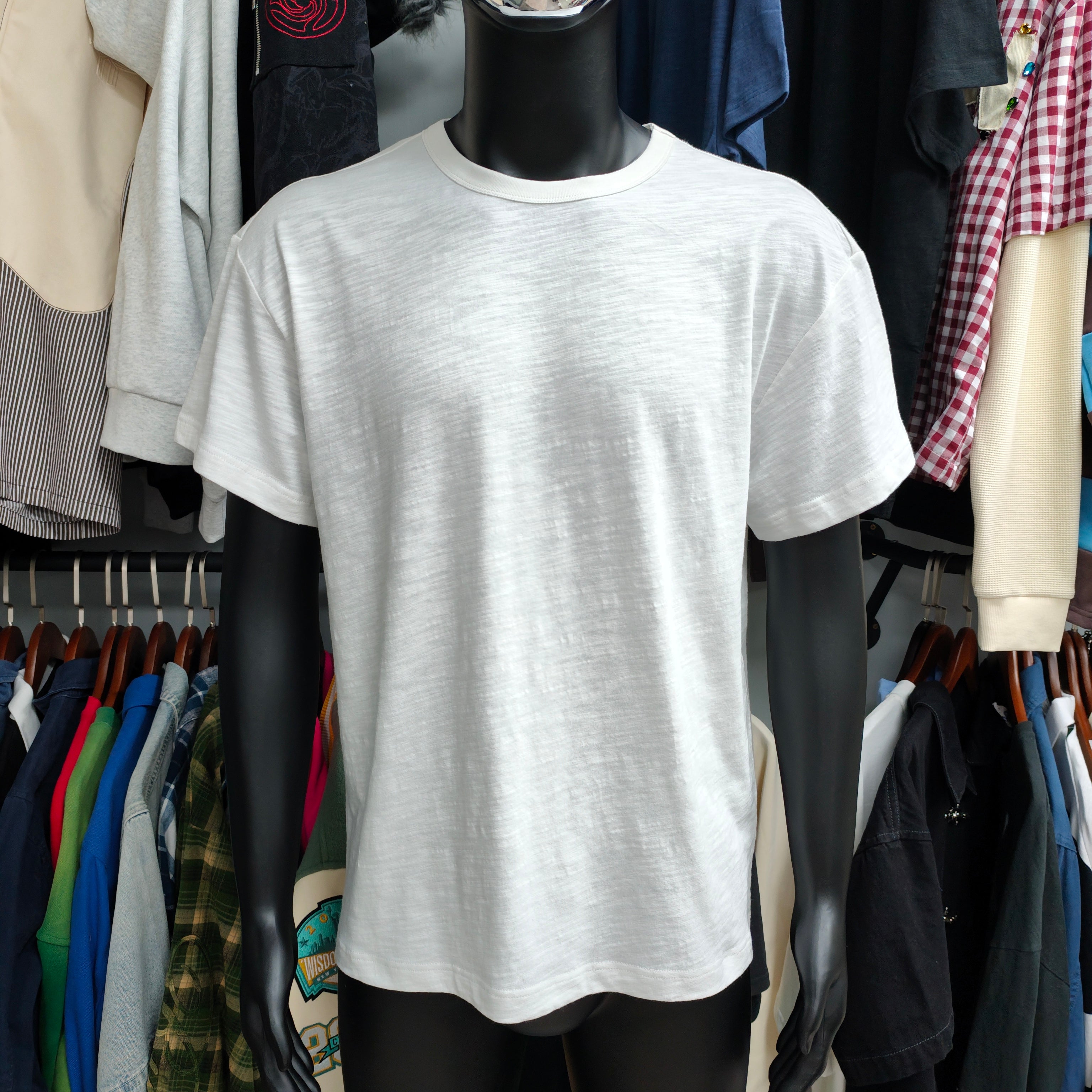 Premium White Slub Cotton T-shirt