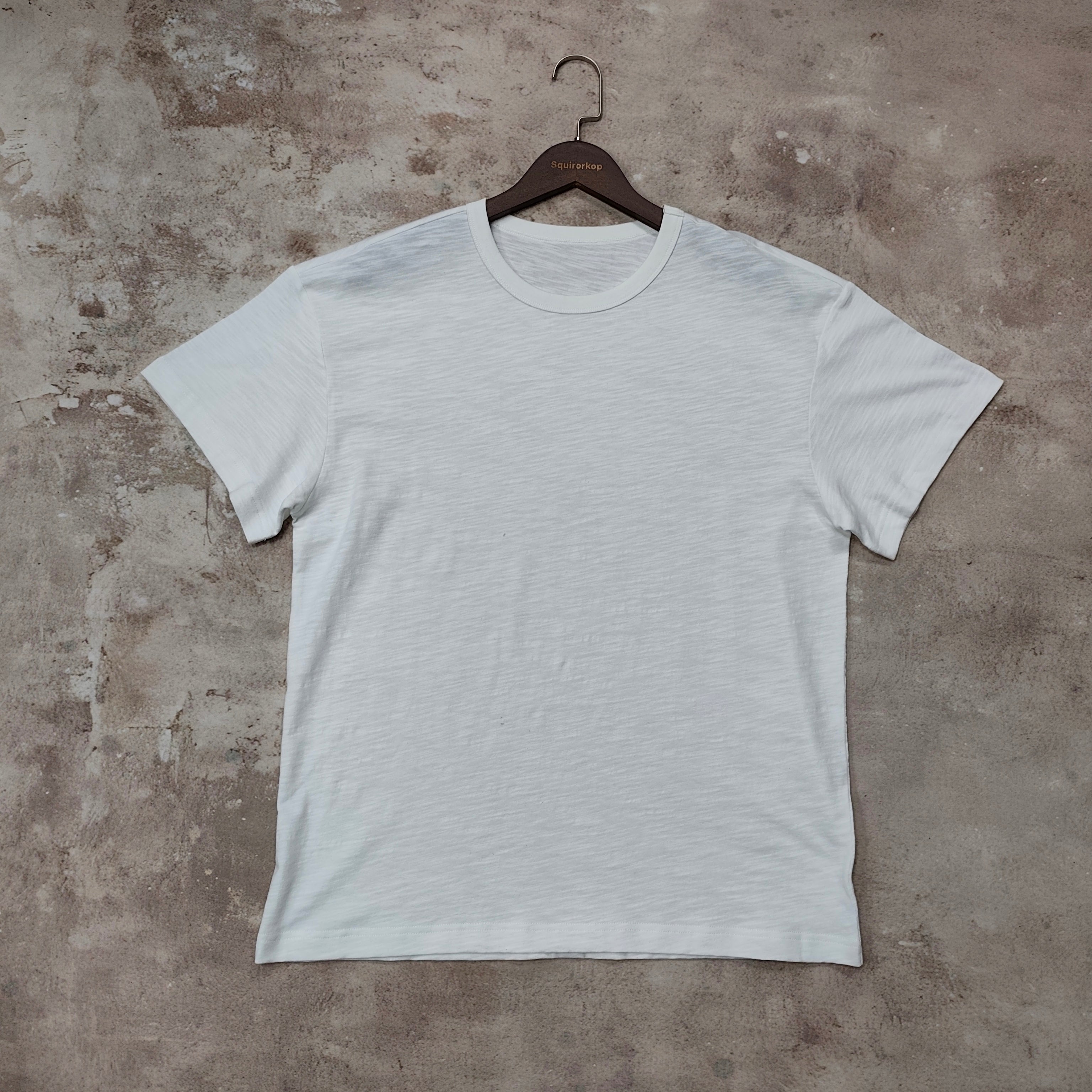 Premium White Slub Cotton T-shirt Secondary image