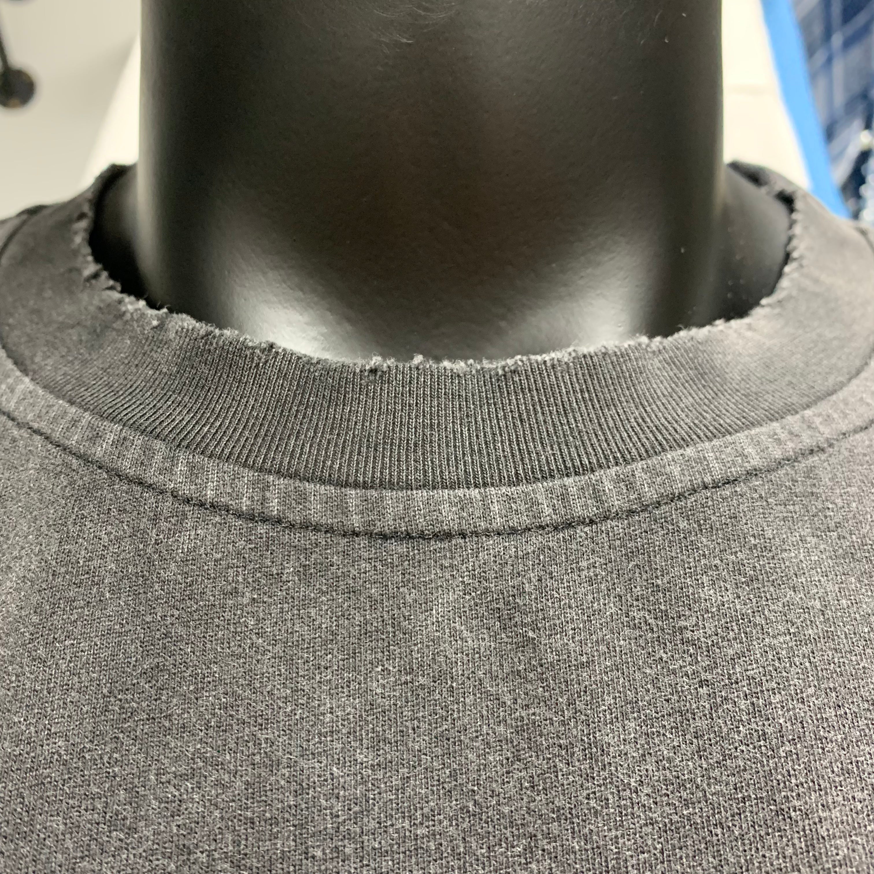 Vintage Washed Black T-shirt with Single Stitching